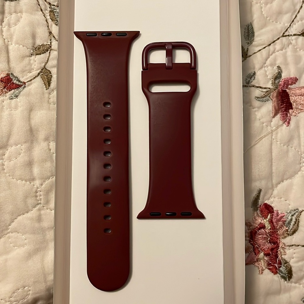 Maroon Apple Watch band